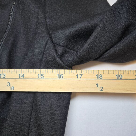 Classiques Entier Black Wool-Blend SZ S Asymmetrical Zip Blazer Jacket - Picture 4 of 7